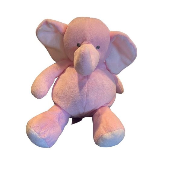 Carter's Pink Elephant Rattle Plush 9 Inch Stuffed Animal Baby Toy 2015 Lovey - Picture 1 of 8